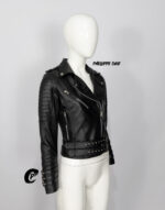 #23 CASACA/CHAQUETA DE CUERO JACKET BIKER MODA DOBLE CORREA - Image 11