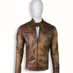 #87 CASACA/CHAQUETA DE CUERO JACKET MARRON VINTAGE EDICION ESPECIAL