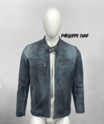 #91 CASACA/CHAQUETA DE CUERO VINTAGE GRAY EDICION ESPECIAL - Image 2