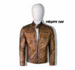 #79 CASACA/CHAQUETA DE CUERO JACKET CAMELL MATIZADO - Image 11
