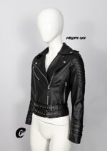 #23 CASACA/CHAQUETA DE CUERO JACKET BIKER MODA DOBLE CORREA - Image 15