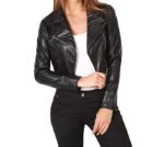 #05 CASACA/CHAQUETA DE CUERO JACKET BIKERTOP CORTA
