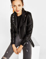 #16 CASACA/CHAQUETA DE CUERO JACKET BIKER CLASIC MODA - Image 4