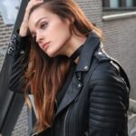 #23 CASACA/CHAQUETA DE CUERO JACKET BIKER MODA DOBLE CORREA