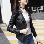 #22 CASACA/CHAQUETA DE CUERO JACKET BIKER MODA 2024 CORTE PRINCESA - Image 5