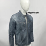 #91 CASACA/CHAQUETA DE CUERO VINTAGE GRAY EDICION ESPECIAL