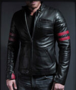 #05  Jacket Negro con detalles rojos - Image 2