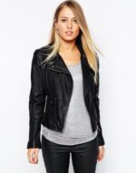 #07 CASACA/CHAQUETA DE CUERO JACKET BIKER DETALLES BROCHES