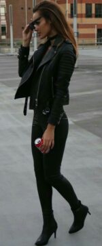 #23 CASACA/CHAQUETA DE CUERO JACKET BIKER MODA DOBLE CORREA - Image 6