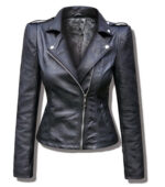 #35 CASACA/CHAQUETA DE CUERO JACKET BIKER HIGH SHOULDER - Image 2