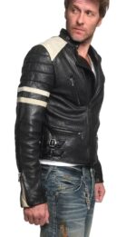 #13 Jacket Moto Black white - Image 6