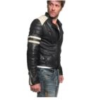 #13 Jacket Moto Black white - Image 7