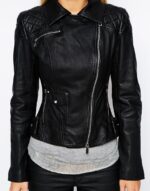 #07 CASACA/CHAQUETA DE CUERO JACKET BIKER DETALLES BROCHES - Image 2