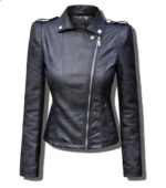 #35 CASACA/CHAQUETA DE CUERO JACKET BIKER HIGH SHOULDER - Image 3