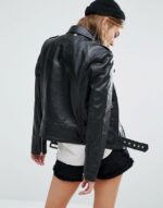 #16 CASACA/CHAQUETA DE CUERO JACKET BIKER CLASIC MODA - Image 7