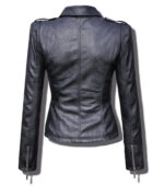 #35 CASACA/CHAQUETA DE CUERO JACKET BIKER HIGH SHOULDER - Image 4