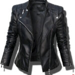 #19 CASACA/CHAQUETA DE CUERO JACKET BIKER ELEGANATE MODA 2024