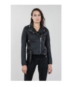#23 CASACA/CHAQUETA DE CUERO JACKET BIKER MODA DOBLE CORREA - Image 5