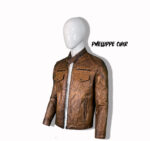 #79 CASACA/CHAQUETA DE CUERO JACKET CAMELL MATIZADO - Image 5