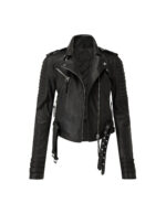 #23 CASACA/CHAQUETA DE CUERO JACKET BIKER MODA DOBLE CORREA - Image 3