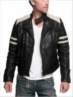 #13 Jacket Moto Black white - Image 5