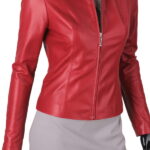 #64 CASACA/CHAQUETA DE CUERO JACKET ROJO CLASICO