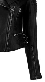 #69 CASACA/CHAQUETA DE CUERO JACKET BIKKER WAIST STRAPS - Image 5