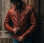 #80 CASACA/CHAQUETA DE CUERO JACKET CLASIC CUELLO CAMISA - Image 2