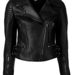 #69 CASACA/CHAQUETA DE CUERO JACKET BIKKER WAIST STRAPS