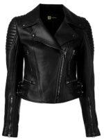#69 CASACA/CHAQUETA DE CUERO JACKET BIKKER WAIST STRAPS