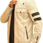 #89 CASACA/CHAQUETA DE CUERO JACKET HUESO BLACK