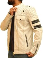 #89 CASACA/CHAQUETA DE CUERO JACKET HUESO BLACK