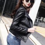 #22 CASACA/CHAQUETA DE CUERO JACKET BIKER MODA 2024 CORTE PRINCESA - Image 4