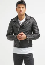 #90 CASACA/CHAQUETA DE CUERO BIKER MOTO ROCK 2024