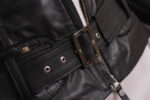 #61 CASACA/CHAQUETA DE CUERO JACKET STRIPED STITCHING STRAP - Image 10