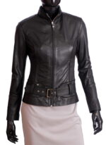#61 CASACA/CHAQUETA DE CUERO JACKET STRIPED STITCHING STRAP - Image 8