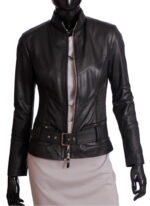 #61 CASACA/CHAQUETA DE CUERO JACKET STRIPED STITCHING STRAP - Image 9