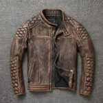 #131 CASACA/CHAQUETA DE CUERO VINTAGE MODA 2024