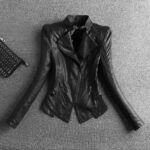 #22 CASACA/CHAQUETA DE CUERO JACKET BIKER MODA 2024 CORTE PRINCESA