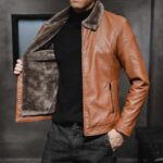 #85 CASACA/CHAQUETA DE CUERO JACKET AVIADOR FORRO PELUCHE - Image 3