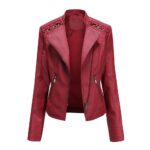 #50 CASACA/CHAQUETA DE CUERO JACKET  SHOULDER PINS - Image 2