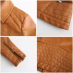 #54 CASACA/CHAQUETA DE CUERO JACKET BIKER MODA 2024 - Image 4