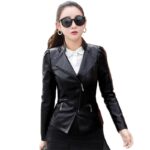#40 CASACA/CHAQUETA DE CUERO JACKET BIKER ELEGANT - Image 4