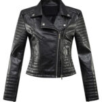 #58 CASACA/CHAQUETA DE CUERO JACKET BIKER PADDED 2024