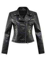 #58 CASACA/CHAQUETA DE CUERO JACKET BIKER PADDED 2024