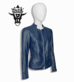 #68 CASACA/CHAQUETA DE CUERO JACKET ELEGANT BLUE