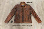 #79 CASACA/CHAQUETA DE CUERO JACKET CAMELL MATIZADO - Image 17