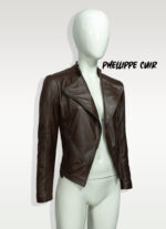 #22 CASACA/CHAQUETA DE CUERO JACKET BIKER MODA 2024 CORTE PRINCESA - Image 9