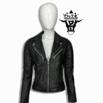 #45 CASACA/CHAQUETA DE CUERO JACKET CLOSE IN THE MIDDLE