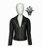 #45 CASACA/CHAQUETA DE CUERO JACKET CLOSE IN THE MIDDLE